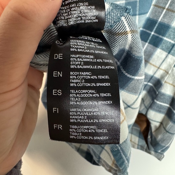 KUHL flannel blue white womens medium - Picture 5 of 7